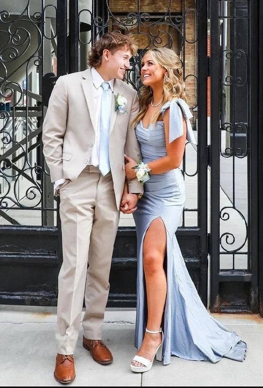 Final Clearance satin dresssweetheart neckline bow tied straps prom dress with pleated Y1121