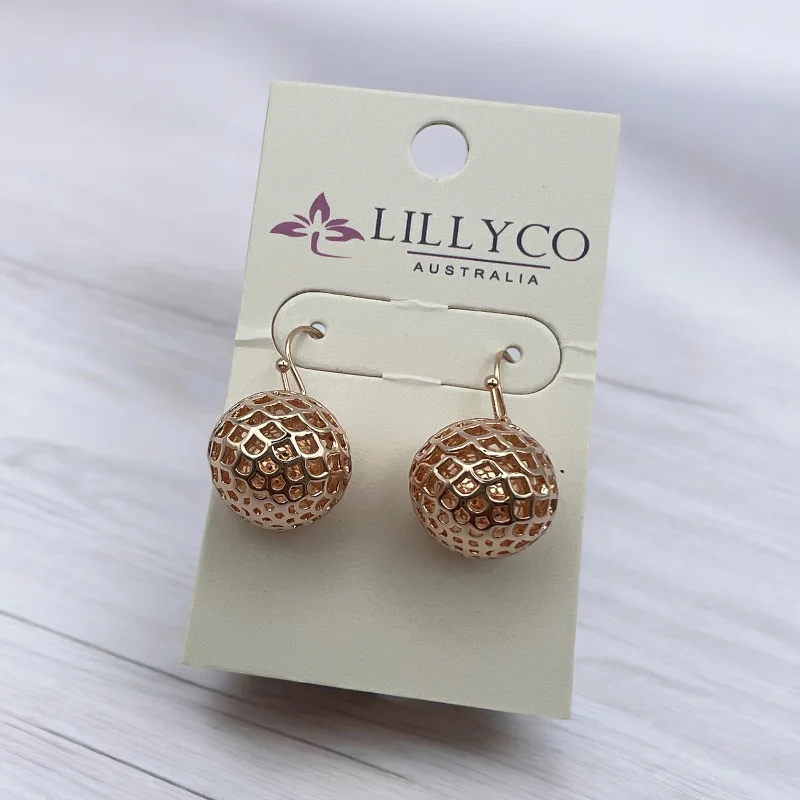 Closeout chic wrap dressRose Gold Happy Harmony Ball Earring