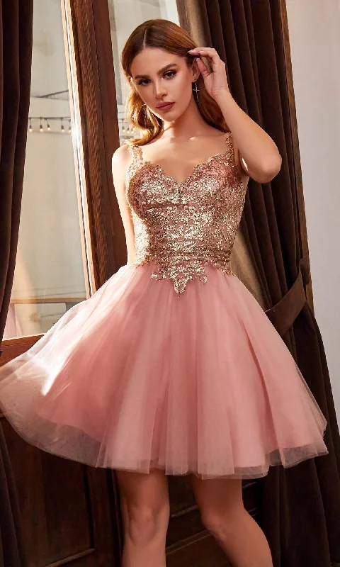 vintage-inspired dressLadivine Short Party Dress 9239