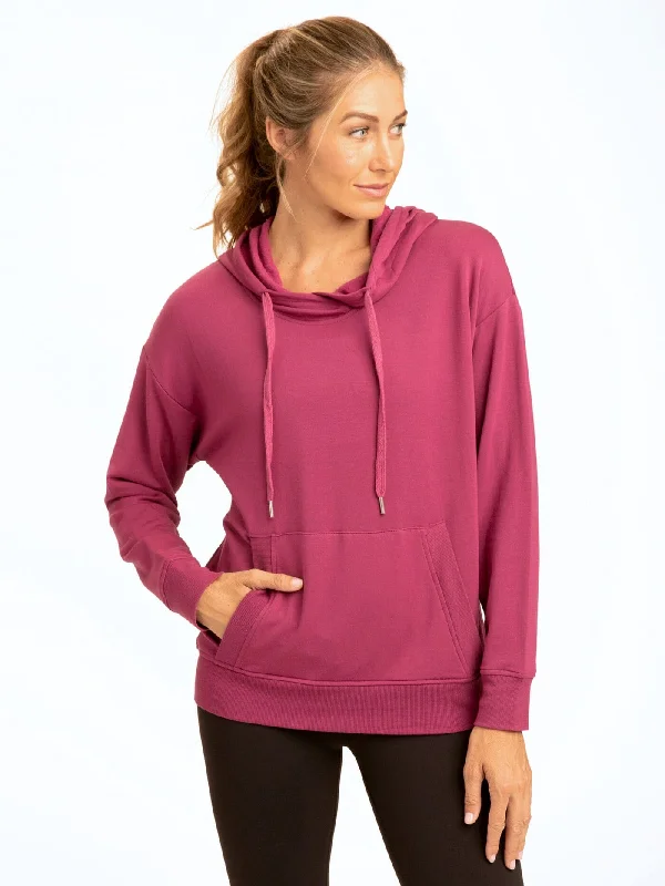 high-end athletic hoodieMadge Feather Fleece Pullover Hoodie