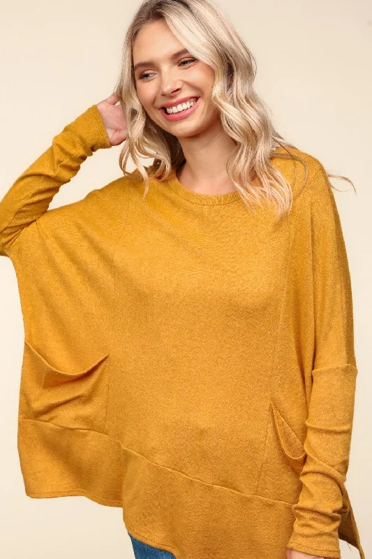 Season Finale Sale classic zip-up coatBUTTERSCOTCH DOLMAN LONG SLEEVE OVERSIZED SWEATER KNIT TOP