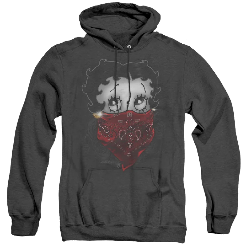 sporty hoodieBetty Boop Bandana & Roses - Heather Pullover Hoodie