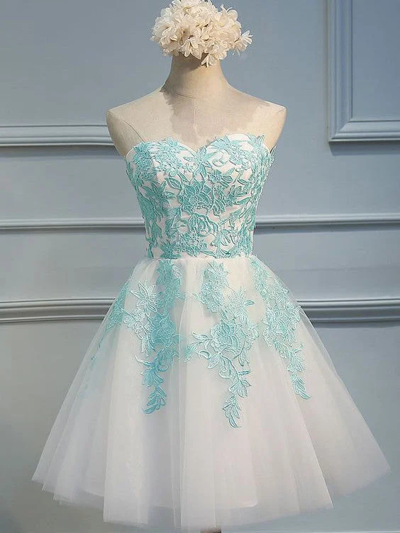 Clearance Items Homecoming Dress Sweetheart Ivory Short Prom Dress Party Dress JK141