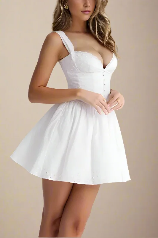 Must-Have Deals backless dressMari Bodycon Mini Dress - Pearl White