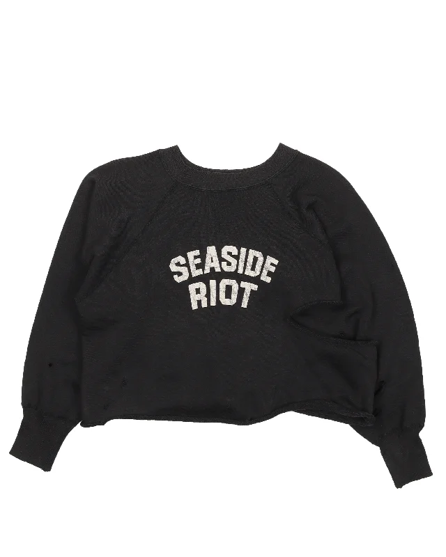 streetwear gym sweatshirtCropped "Seaside Riot" Sweatshirt