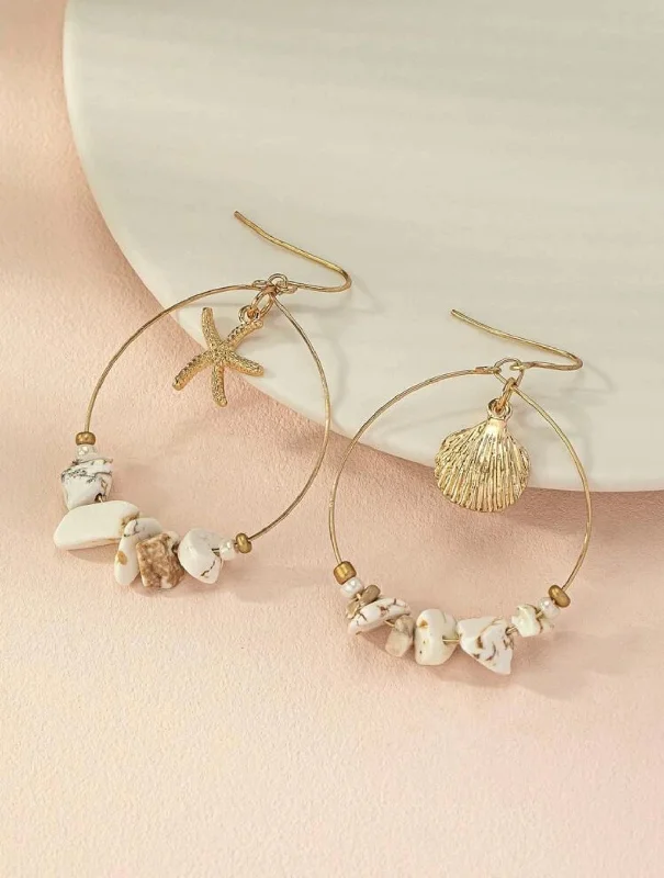 Online Exclusive one-shoulder dressClover Earrings