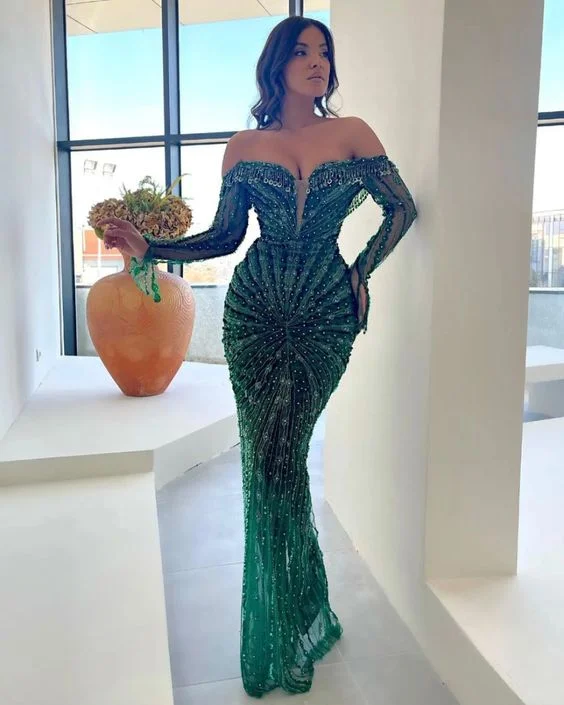 Midnight Madness stylish party dressElegant Green Wedding Dresses Luxurious Beaded Reception Dress Y28 Midnight Madness stylish party dressElegant Green Wedding Dresses Luxurious Beaded Reception Dress Y28