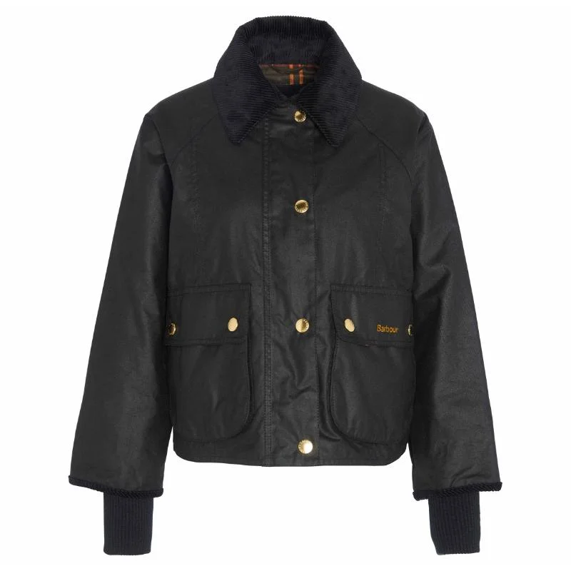 Now or Never warm trench coatBarbour Cropped Beadnell Ladies Wax Jacket - Black/Classic
