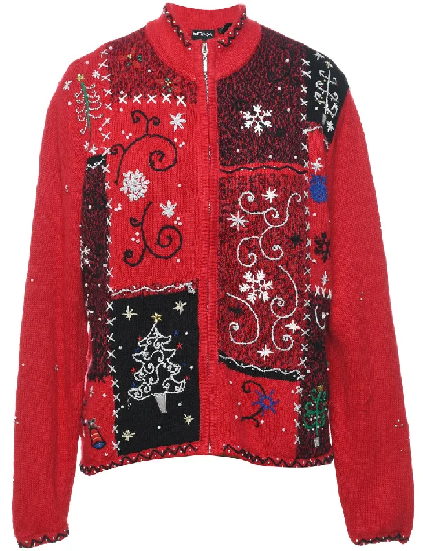 padded coatFestive Print Christmas Cardigan - M