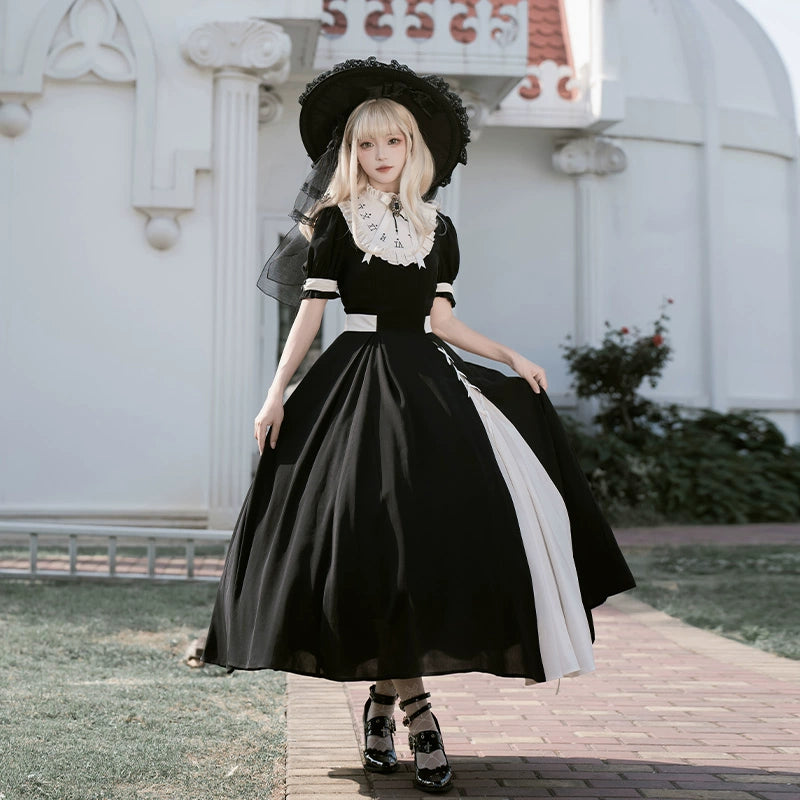 Huge Savings trendy dressWith PUJI~Day and Night~Classic Lolita OP Dress Detachable Embroidered False Collar Huge Savings trendy dressWith PUJI~Day and Night~Classic Lolita OP Dress Detachable Embroidered False Collar