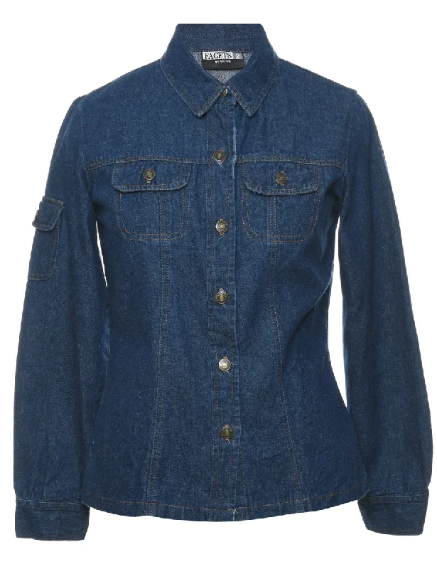 retro coatDark Wash Classic Denim Jacket - M