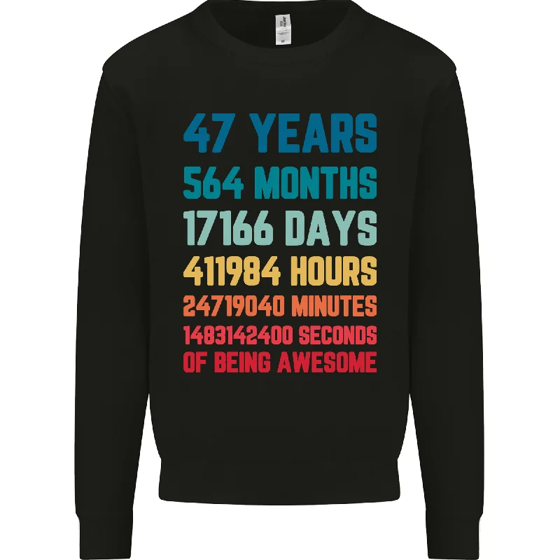 Special Discount high-end athletic hoodie47th Birthday 47-Year-Old Men's Sweatshirt - Stylish Gift for a 47-Year-Old Guy!