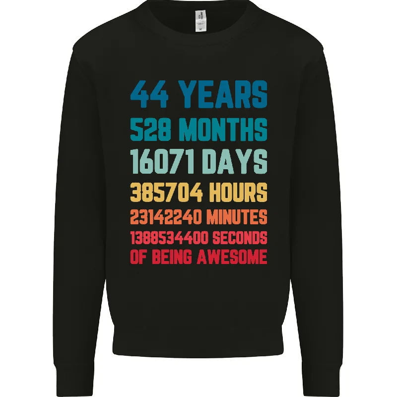 Epic Deals sporty casual hoodie44th Birthday 44 Year Old Mens Sweatshirt Jumper