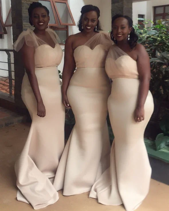Closeout trendy mini dressMermaid Satin Bridesmaid Dresses Elegant Prom Dress Y05