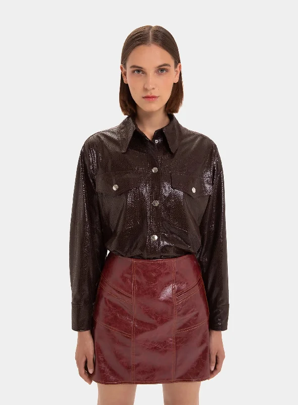 Low Prices street style coatADDER SNAKESKIN-EFFECT OVERSHIRT