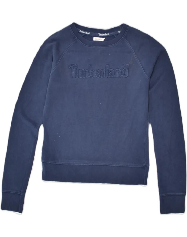 chic pullover hoodieTIMBERLAND Womens Sweatshirt Jumper UK 12 Medium Navy Blue