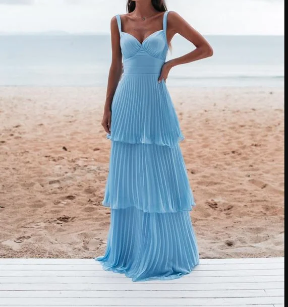 Price Fest cocktail party dressA-line Wide Straps Blue Sleeveless Floor Length Prom Dress,Blue Bridesmaid Dress Y981 Price Fest cocktail party dressA-line Wide Straps Blue Sleeveless Floor Length Prom Dress,Blue Bridesmaid Dress Y981