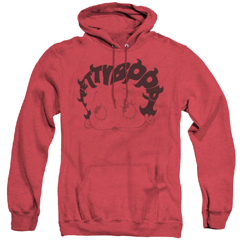 street style hoodieBetty Boop Word Hair - Heather Pullover Hoodie