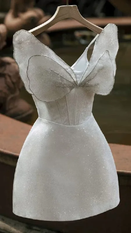 The Best Prices fitted cocktail dressShiny White Homecoming Dress Elegant White Party Dress Y682 The Best Prices fitted cocktail dressShiny White Homecoming Dress Elegant White Party Dress Y682