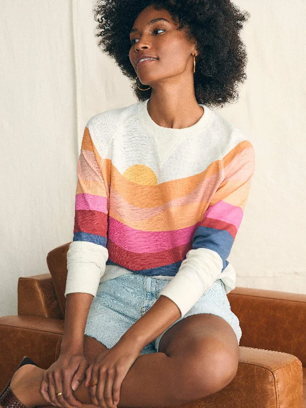 Shop and Save performance workout sweatshirtSunwashed Slub Crewneck - Soleil Set Sail