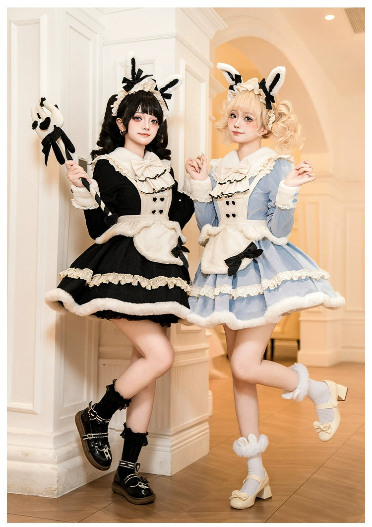 Limited Availability bohemian dressWith PUJI~Rabbit&Alice~Sweet Twin Lolita OP Dress Doll Apron Dress Set Limited Availability bohemian dressWith PUJI~Rabbit&Alice~Sweet Twin Lolita OP Dress Doll Apron Dress Set