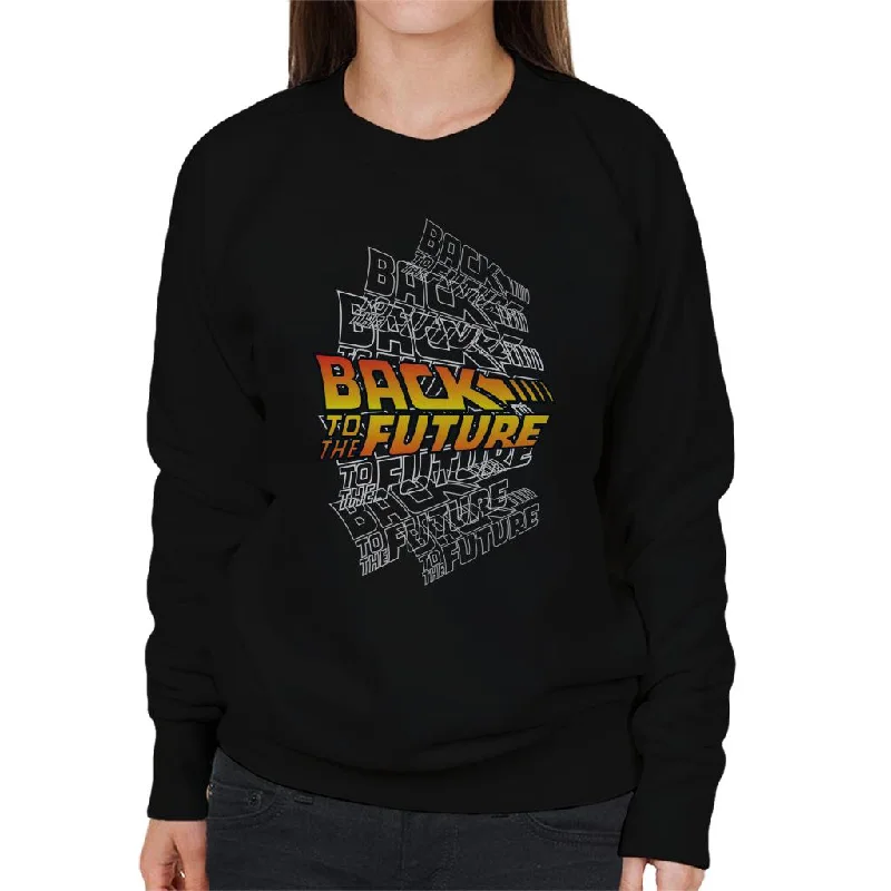 Price Buster chic active hoodieBack To The Future Classic Layered Logo Women's Sweatshirt