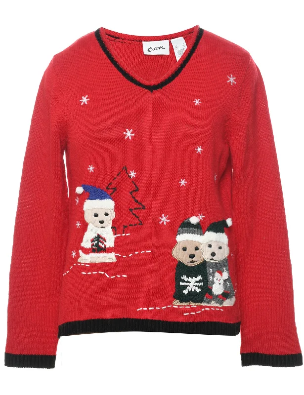 Deep Discounts warm outerwearAnimal Design Christmas Jumper - S
