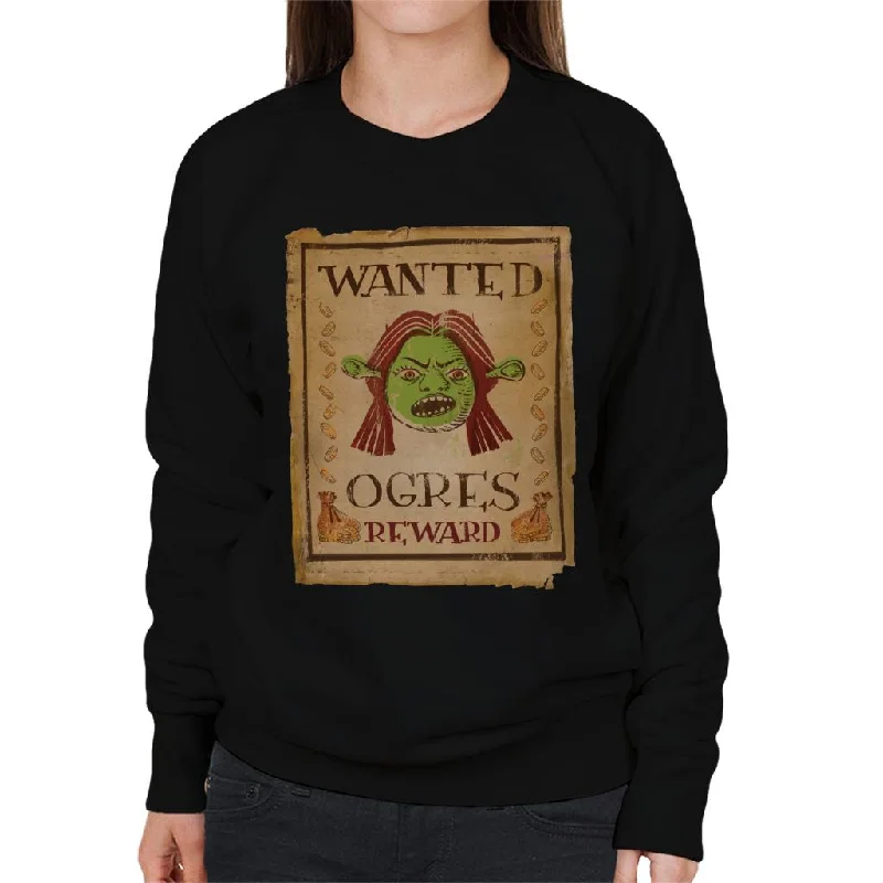 Discount Mania oversized gym sweatshirtShrek Princess Fiona Wanted Ogres Reward Women's Sweatshirt