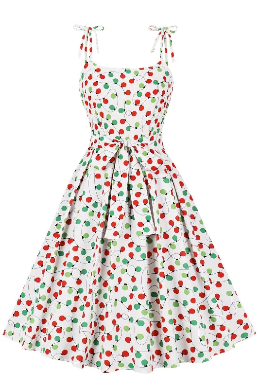 Blowout Deals floral wrap dressRed and Green Polk Dots A-line Short Dress