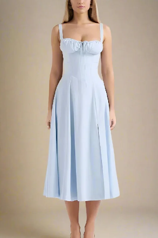 Super Bargain winter dressTaylor Bodycon Day Midi Dress - Baby Blue