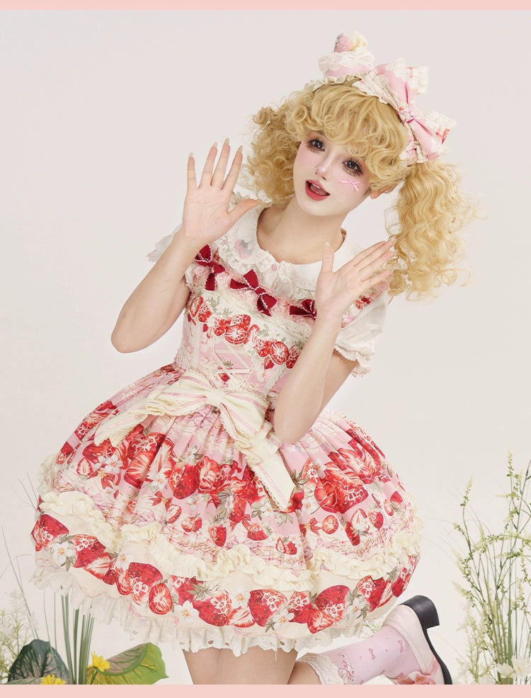 Big Savings casual slip dressStrawberry Fantasia~Sweet Lolita OP Dress Set Puffy Dress Long JSK and Shirt Big Savings casual slip dressStrawberry Fantasia~Sweet Lolita OP Dress Set Puffy Dress Long JSK and Shirt
