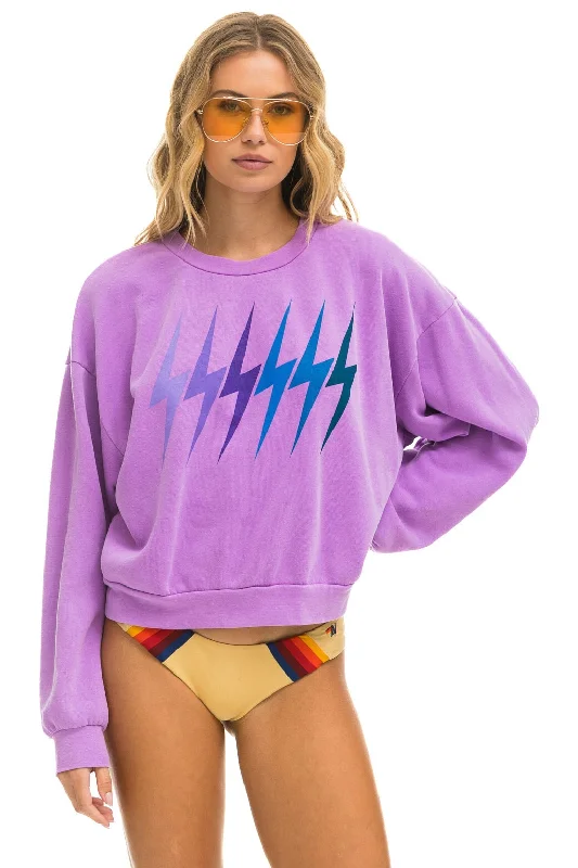 Don't Wait urban workout sweatshirtBOLT GRADIENT RELAXED CREW SWEATSHIRT - NEON PURPLE // PURPLE Don't Wait urban workout sweatshirtBOLT GRADIENT RELAXED CREW SWEATSHIRT - NEON PURPLE // PURPLE