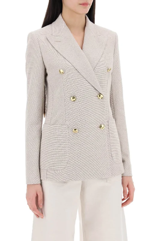 Online Only sporty jacketMax Mara "double-Breasted Vanadium Cotton Jersey Bl