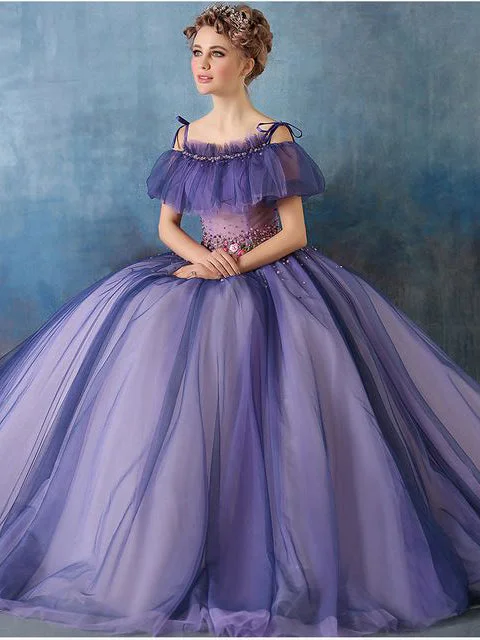 Best Seller Ball Gown Prom Dresses Beading Hand-Made Flower Sexy Prom Dress/Evening Dress JKL411