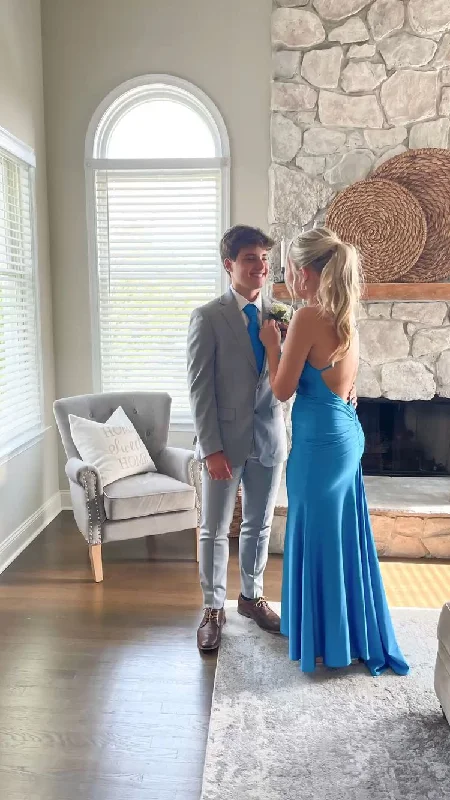 Customer Appreciation Sale playful dressMermaid Blue Backless Prom Dress , Elegant Blue Formal Gown , Graduation Prom Y749 Customer Appreciation Sale playful dressMermaid Blue Backless Prom Dress , Elegant Blue Formal Gown , Graduation Prom Y749