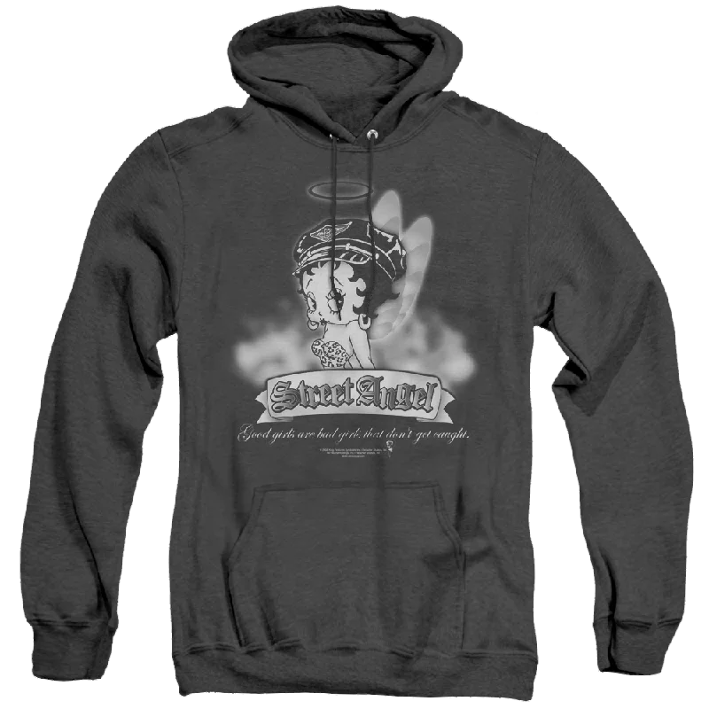 Deal Dash soft hoodieBetty Boop Street Angel - Heather Pullover Hoodie