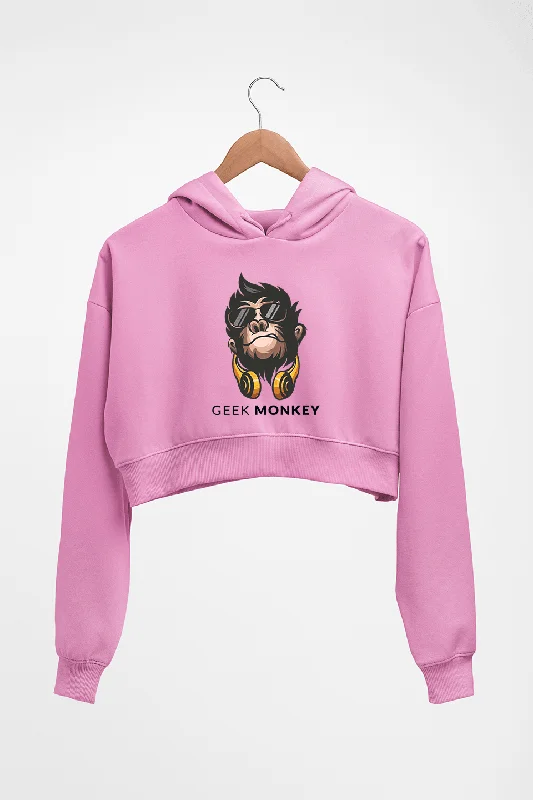 cozy hoodieGeek Monkey Crop HOODIE FOR WOMEN