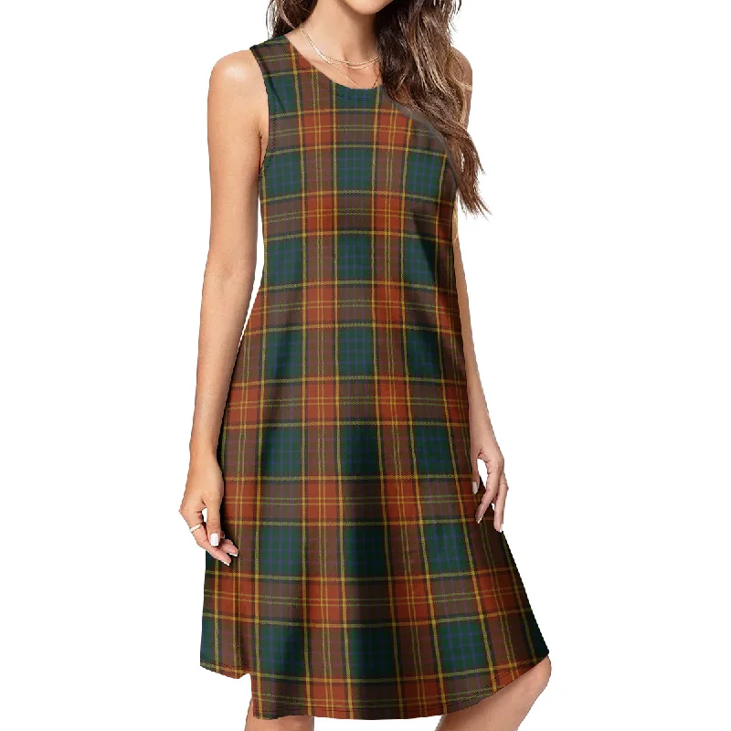 Price Smash Roscommon County Ireland Tartan Womens Casual Dresses