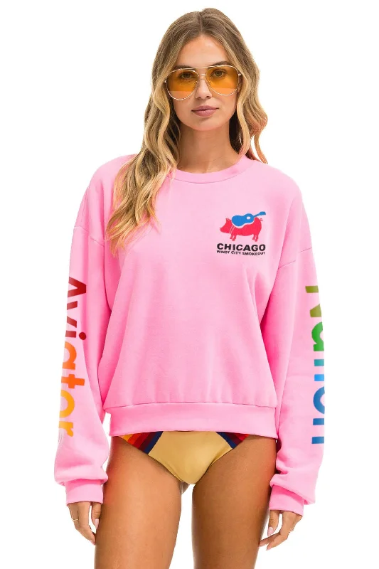 Great Bargains athletic style hoodieWINDY CITY SMOKEOUT 2024 CREW SWEATSHIRT RELAXED - NEON PINK