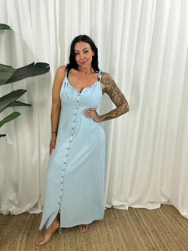 Friends and Family Sale tiered dressFiona Maxi Dress - Blue