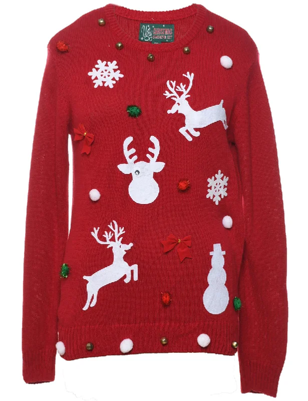 fitted trench coatRed Christmas Jumper - S