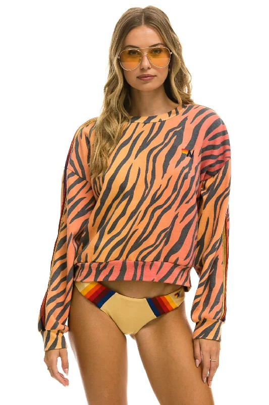 graphic gym sweatshirtCLASSIC RELAXED FIT CREW SWEATSHIRT - TIGER