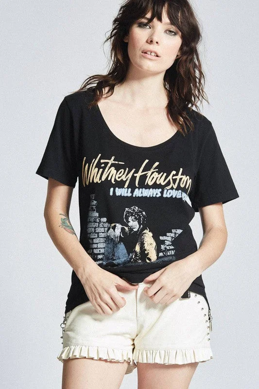 minimaWhitney Houston Vintage Scoop Neck Tee