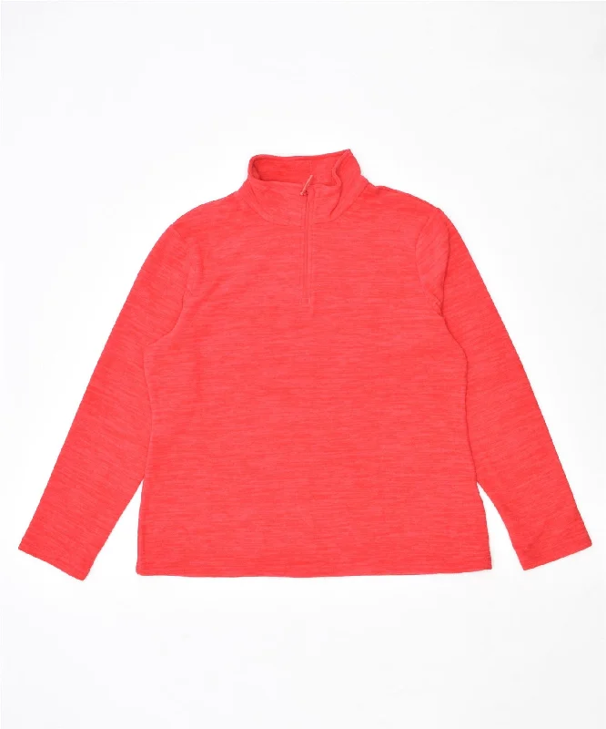 Blowout Deals simple hoodieMOUNTAIN WAREHOUSE Womens Fleece Zip Neck Jumper Sweater UK 18 XL Red