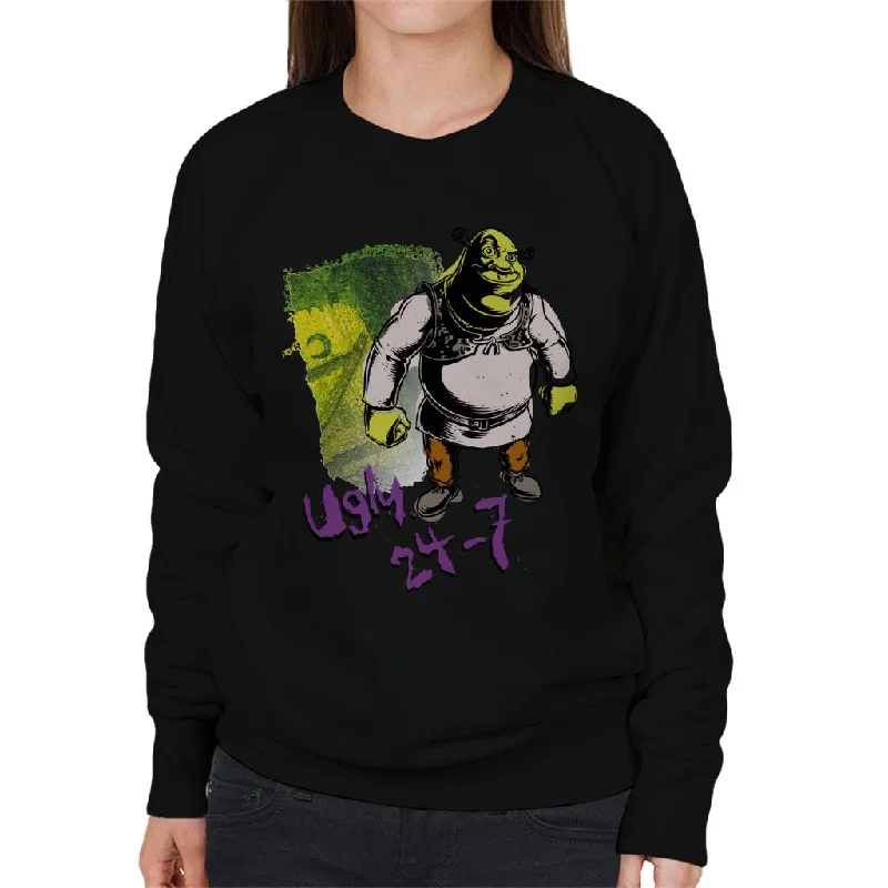 Hurry In soft gym hoodieShrek Ugly 24 7 Quote Women's Sweatshirt