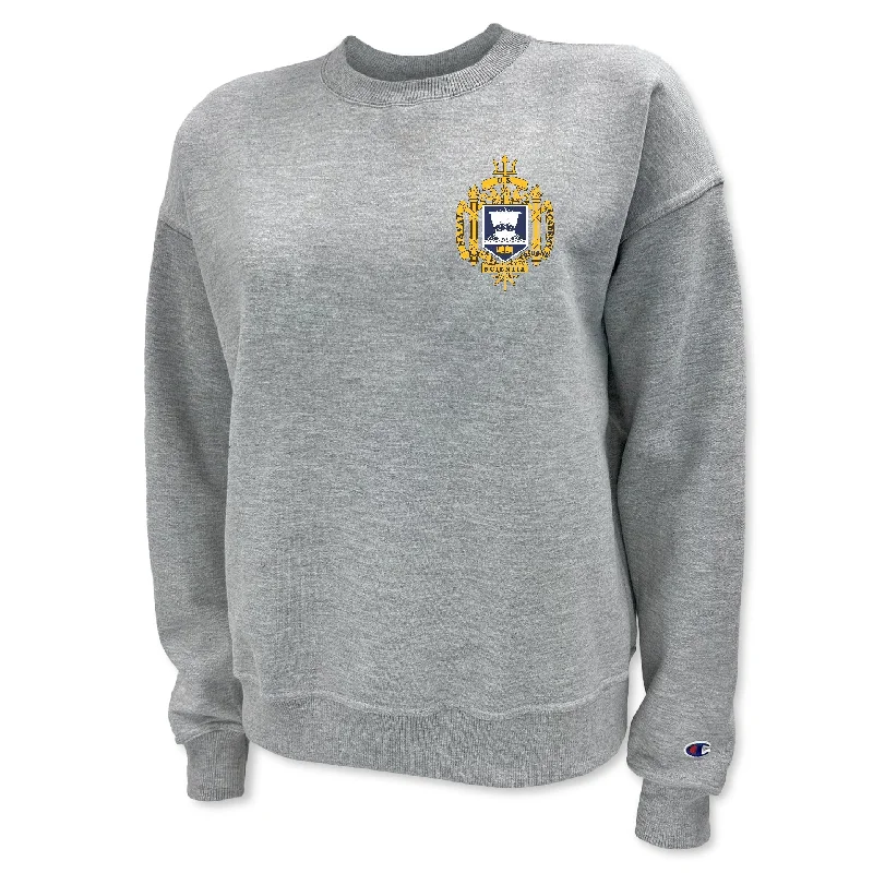 soft gym hoodieUSNA Crest Ladies' Champion Powerblend Crewneck