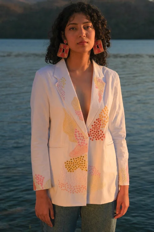 Act Fast sporty jacketOkhai 'Colour Splash' Pure Core Hand Embroidered Blazer