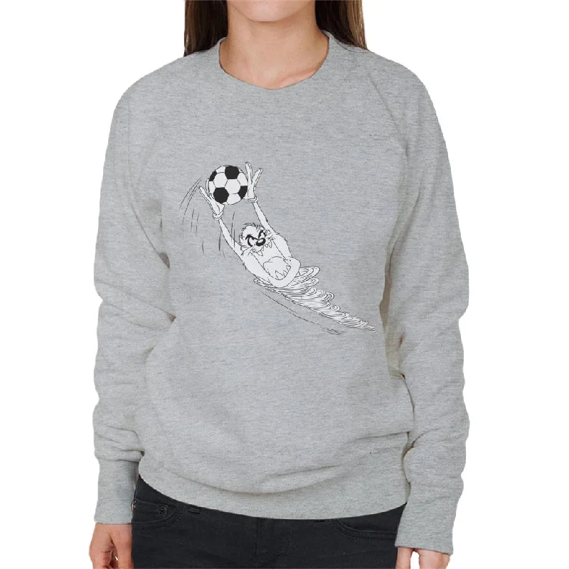 Amazing Deals minimalistic workout hoodieLooney Tunes Football Taz The Goalkeeper Women's Sweatshirt