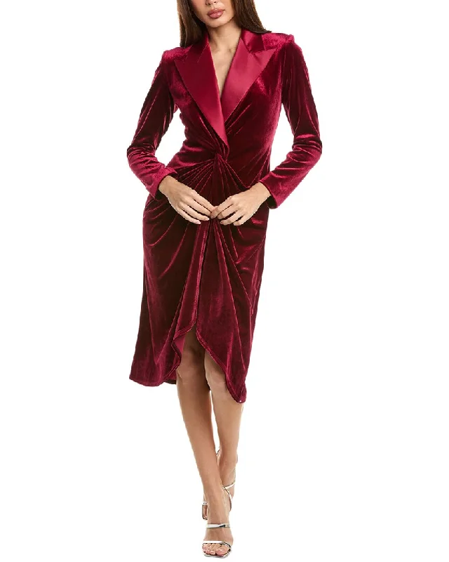 chic coatTadashi Shoji Velvet Blazer Dress