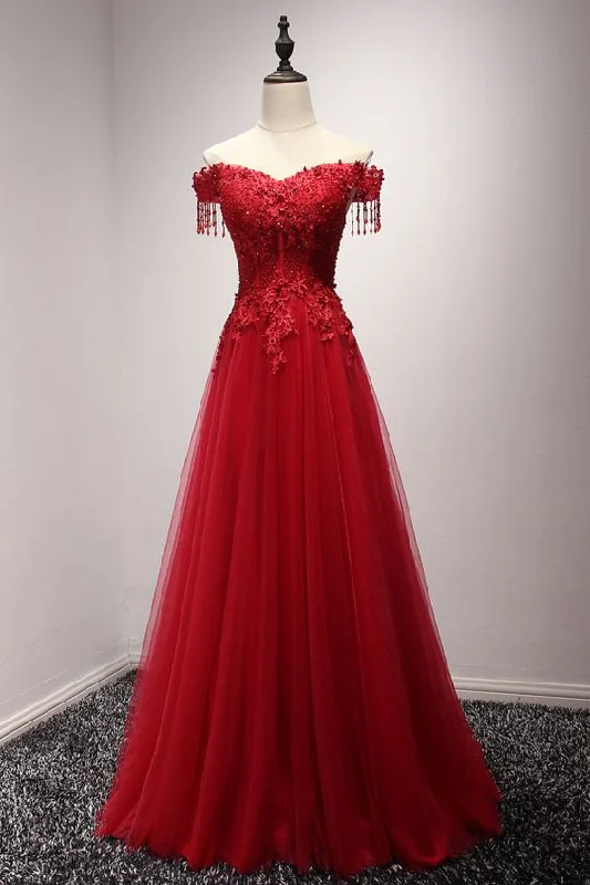 Lowest Prices v-neck dressGlamorous A-line Tulle long Prom Dresses with Beadings Y796 Lowest Prices v-neck dressGlamorous A-line Tulle long Prom Dresses with Beadings Y796